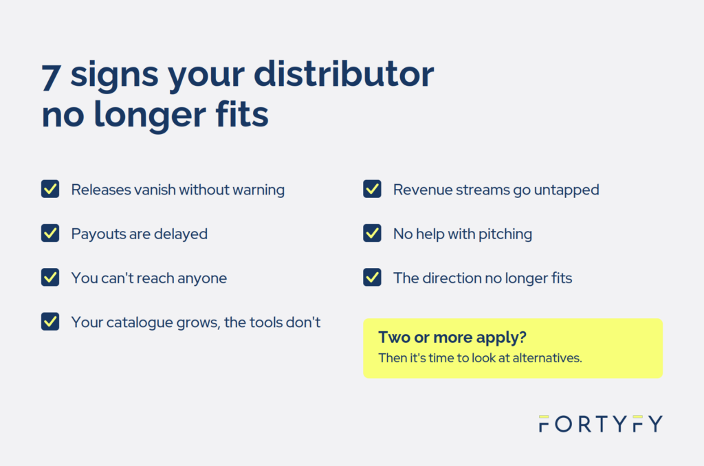 Checklist: 7 signs it’s time to switch music distributors